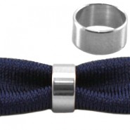 DQ metall Schieber Ring Ø 5mm Antik silber